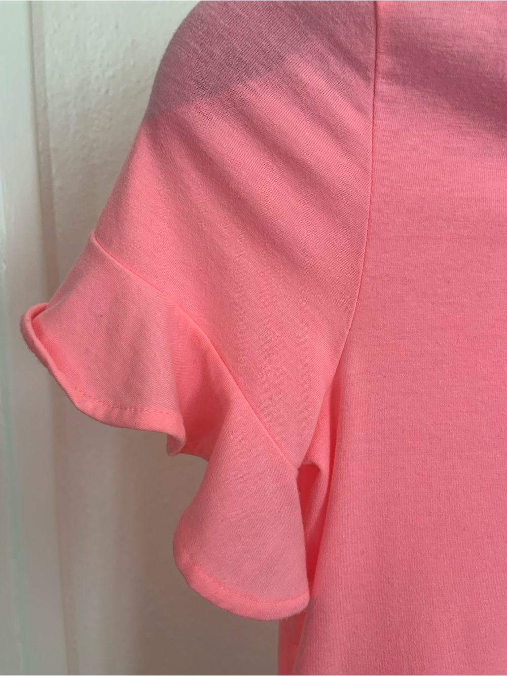 Lilly Pulitzer Pink Ruffle Sleeve Tee - Picture 2 of 4